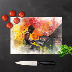 Young Virtuoso In Watercolor Symphony Chopping Board