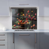Dynamic Levitation: Vegetable Ballet Kitchen Splashback