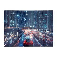 Red Streak Through Nighttime Dubai Chopping Board
