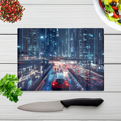Red Streak Through Nighttime Dubai Chopping Board