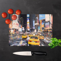 Times Square In Vivid Stroke Chopping Board