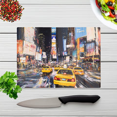 Times Square In Vivid Stroke Chopping Board