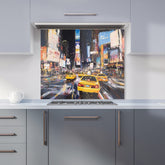 Times Square in Vivid Stroke Kitchen Splashback