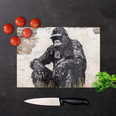 Urban Gorilla: Banksy Inspired Street Art Chopping Board