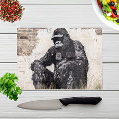 Urban Gorilla: Banksy Inspired Street Art Chopping Board