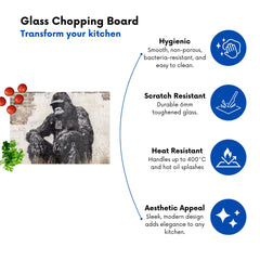 Urban Gorilla: Banksy Inspired Street Art Chopping Board