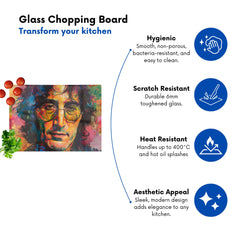 Psychedelic Portrait Of Lennon Chopping Board