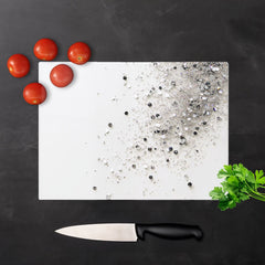 Glittering Tranquility: Pure White Chopping Board