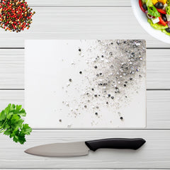 Glittering Tranquility: Pure White Chopping Board