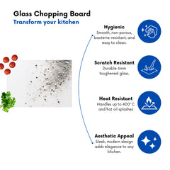 Glittering Tranquility: Pure White Chopping Board