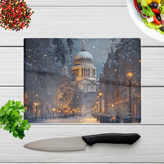 Winter'S Embrace At St. Paul'S Chopping Board