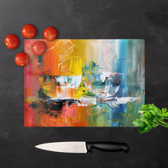 Impressionist'S Palette: Colorful Abstraction Chopping Board