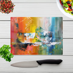 Impressionist'S Palette: Colorful Abstraction Chopping Board