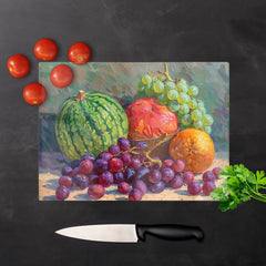 Harvest Bounty: A Still Life Chopping Board