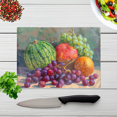 Harvest Bounty: A Still Life Chopping Board