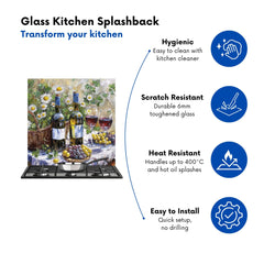 Vineyard Feast: Impressionist's Still Life Kitchen Splashback