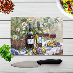 Vineyard Feast: Impressionist'S Still Life Chopping Board
