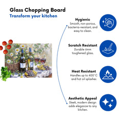 Vineyard Feast: Impressionist'S Still Life Chopping Board
