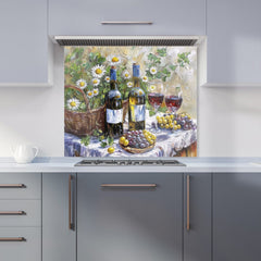 Vineyard Feast: Impressionist's Still Life Kitchen Splashback