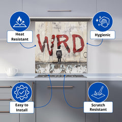 Banksy Inspired: Warren Reed Designer Kitchen Splashback