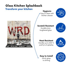 Banksy Inspired: Warren Reed Designer Kitchen Splashback