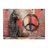 Urban Peace: A Banksy Inspired Kitten Chopping Board