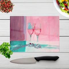 Romantic Evening: Champagne Toast Chopping Board