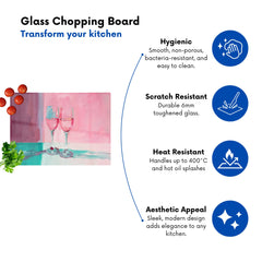 Romantic Evening: Champagne Toast Chopping Board