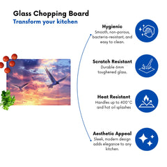 Dawn Flight: Swallows At Sunrise Chopping Board