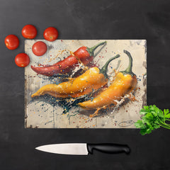 Vivid Burst: Pepper Splash Chopping Board