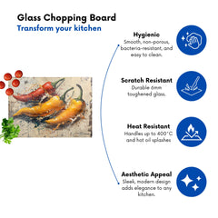 Vivid Burst: Pepper Splash Chopping Board