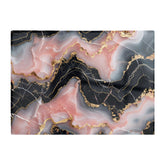 Baby Pink And Black Marble Effect Chopping Board