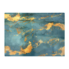 Gold And Azure Marble Effect Chopping Board