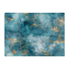 Gold And Blue Marble Effect Chopping Board