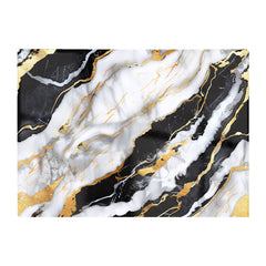 White And Gold Marble Effect Chopping Board