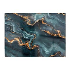 Gold, Blue Marble Effect Chopping Board