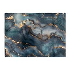 Blues And Gold Marble Effect Chopping Board