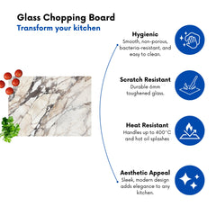 Off White Marble Effect Chopping Board