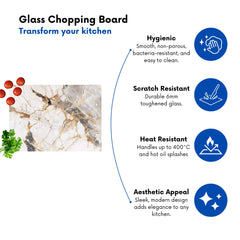 Sleek Pale Marble Effect Chopping Board