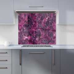 Cherry Quartz Effect Kitchen Splashback