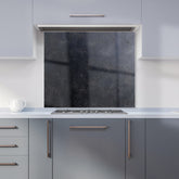 Black Concrete Effect Kitchen Splashback