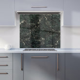 Shabby Green Quartz Effect Kitchen Splashback