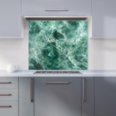 Light Green Quartz Effect Kitchen Splashback