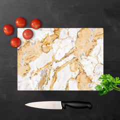 White And Gold Quartz Effect Chopping Board