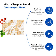 White And Gold Quartz Effect Chopping Board