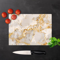 Gold And White Quartz Effect Chopping Board