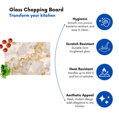 Gold And White Quartz Effect Chopping Board