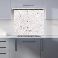 Off Grey Quartz Effect Kitchen Splashback