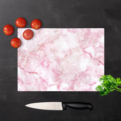 Pink And White Quartz Effect Chopping Board