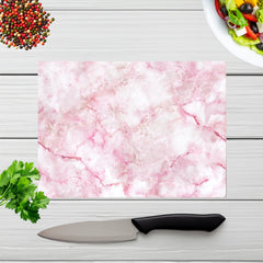 Pink And White Quartz Effect Chopping Board